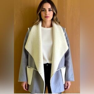 Vegan Sheepskin Coat. Saks Fifth Ave. Size M